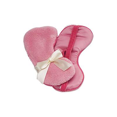 Adjustable Colorful Spa Treatment Eye Mask  With Coral Fleece Satin Mateiral