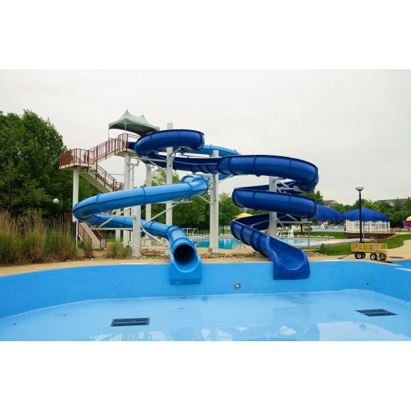 Outdoor Commercial In Ground Swimming Pool Small Fiberglass Water Slide