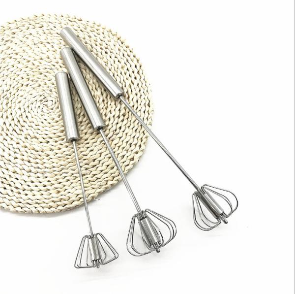 Stainless Steel Manual Egg Beater Semi Automatic Rotary 10 12 14