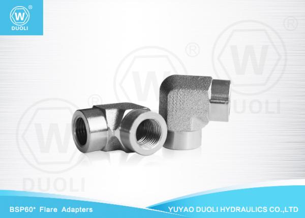 BSPT Female Thread Hydraulic Inverted Flare Adapter Fittings 90 Degree Elbow