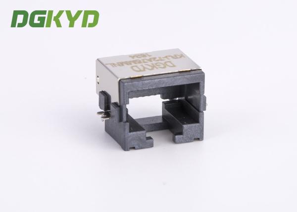 Protégez le connecteur supplémentaire à angle droit d'Ethernet du profil bas rj45, le cric 8p8c