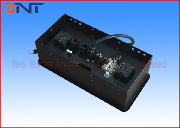 Luxurious Office Tabletop Flip Up Power Outlet Box , Conference Table Power Center