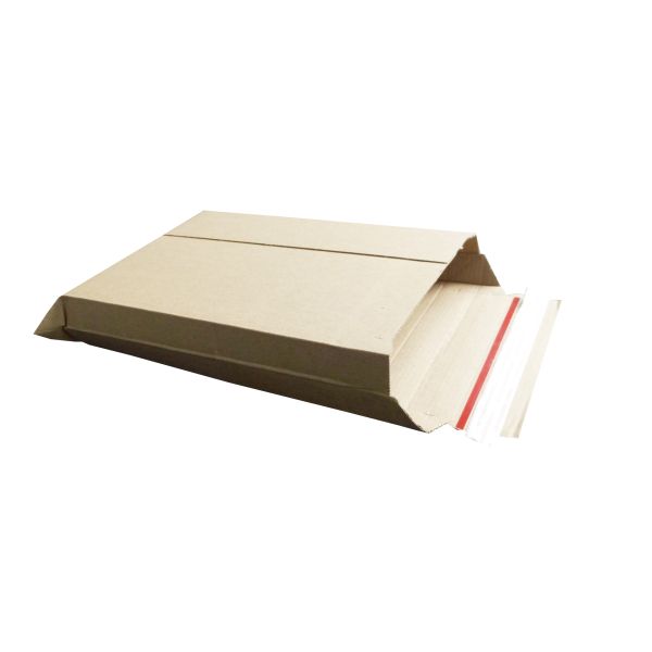 Delivery Packaging Rigid Flat Corrugated Book Mailers Envelope for Customized Logistics