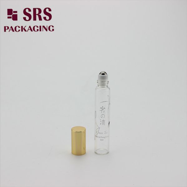 BLP-8ML roller ball glass pefume empty bottle with aluminum cap