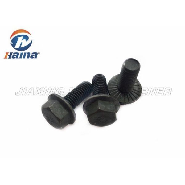 full threaded rod Black carbon Steel 4.8 Hex  head Flange Bolts