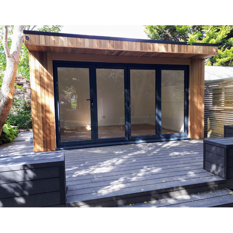 Casas de vidrio de construcción prefabricada Contenedores de madera con diseño expandible