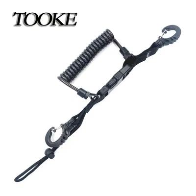 Flexible Secure TPU Plastic Wrist Diving Spring Coil Lanyard For Snorkeling Surfing