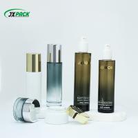 Bouteille de verre ronde personnalisée pour emballage cosmétique de lotion, crème, sérum