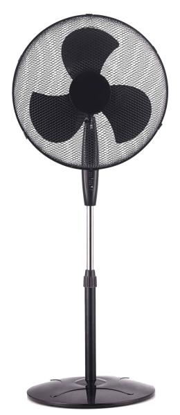 Mesh Grill 3 Speed 18 Inch Electric Stand Fan Copper Motor With Remote Black