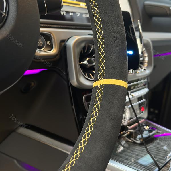 Mewant Soft Athsuede Steering Wheel Cover for Mercedes Benz A250 W177 C118 W205 C257 W213 W463 W222 W167 W247