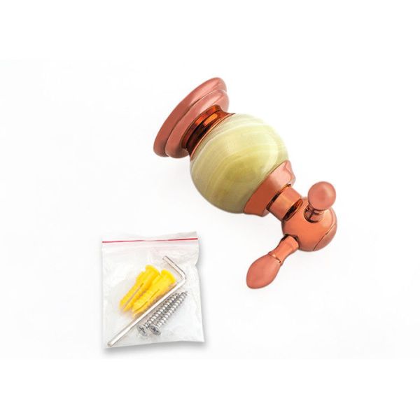 Декоративная латунь Двойные крючки для одежды Декорации для ванной комнаты Розовый золотистый цвет