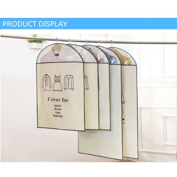 Bolsos plásticos no tejidos plegables de la limpieza en seco del cierre en la parte superior del bolso del almacenamiento de la ropa