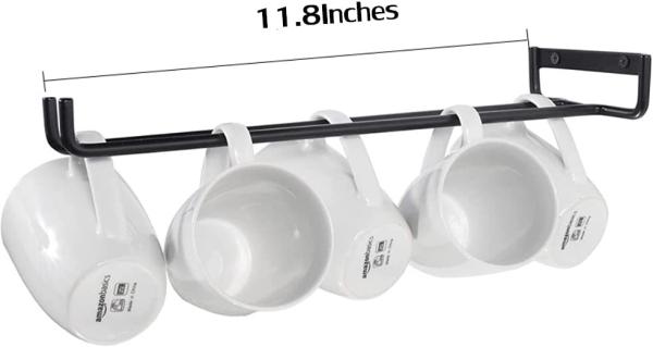 12 polegadas Wine Glass Rack 2 Pacote Ferro Suspensão Porta-Copas Armazenamento Pendente Parede Montado para Bar Gabinete de Cozinha