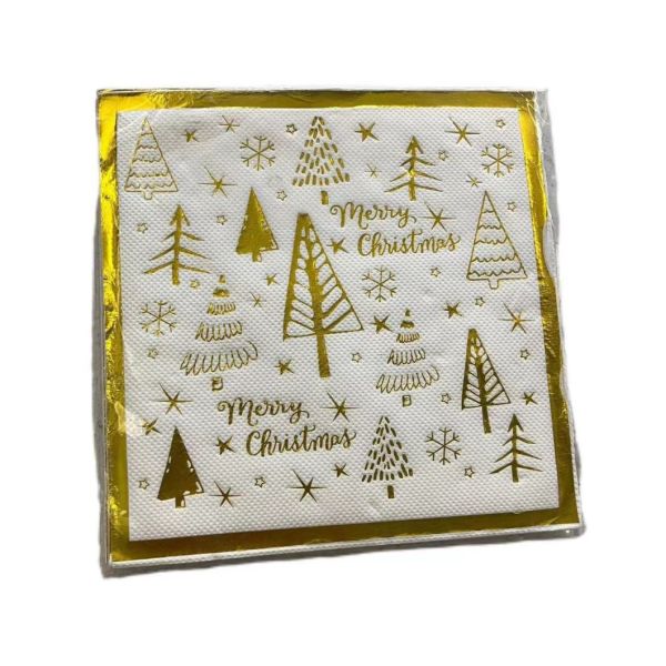 Customized Size 25X25cm Wedding Flower Personalized Printed Paper Napkins Serviettes