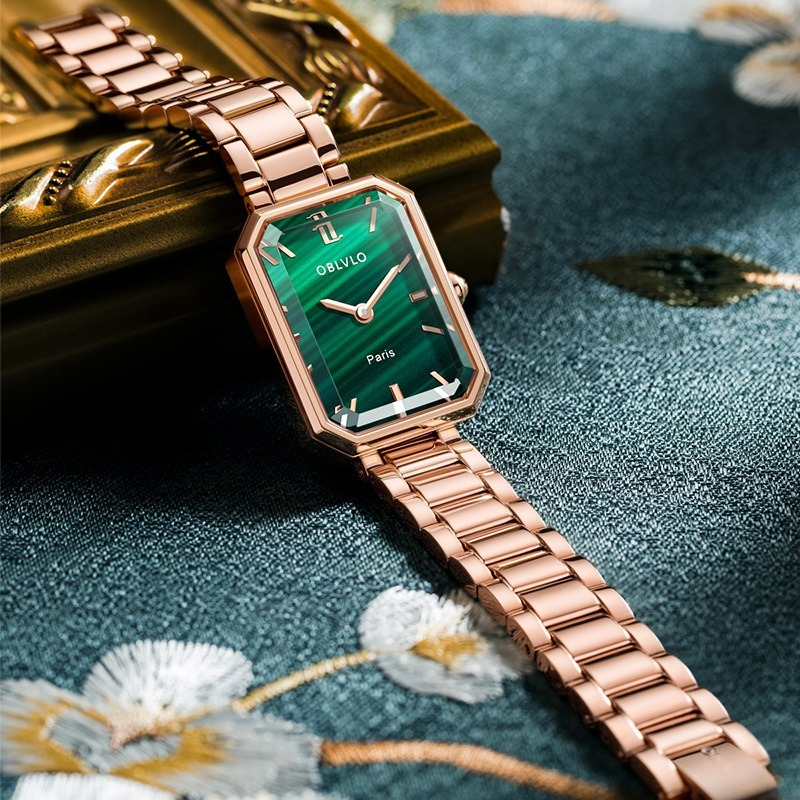 Square Mother Of Pearl Dial Ladies Quartz Watch Mesh Milanese Metal Strap 4 Colors Minimal Luxury Women Dress Wrist Watch Gift