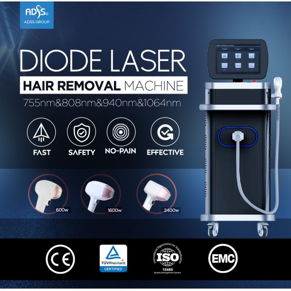 2025 Hot Alibaba Beijing ADSS Ce Approved 808nm Diode Laser Permanently and Fast Hair Removal with No Pain Beauty Device