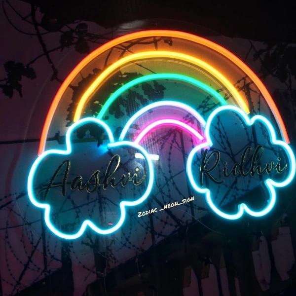 50000 Hours Lifespan Custom Acrylic Led Neon Sign For Living Room Decoration with 2-