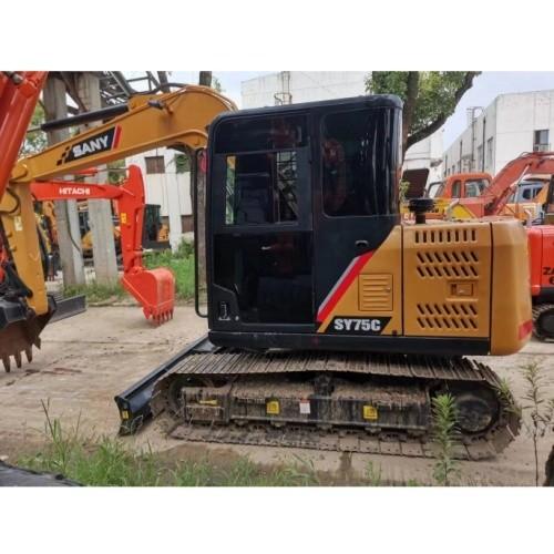 Sany SY75 SY60 SY135 Excavateur avec une capacité de seau de 0,28 m3 et un poids de machine de 7000 kg