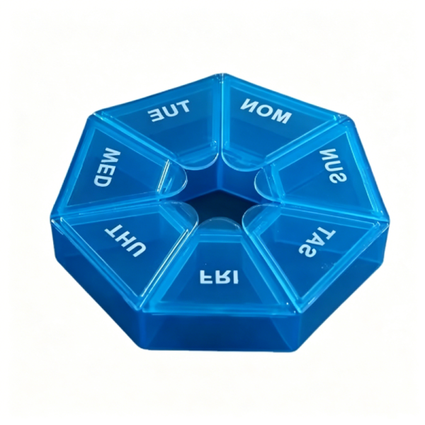 7-Day Weekly Pill Organizer Octagonal Medical PP Case