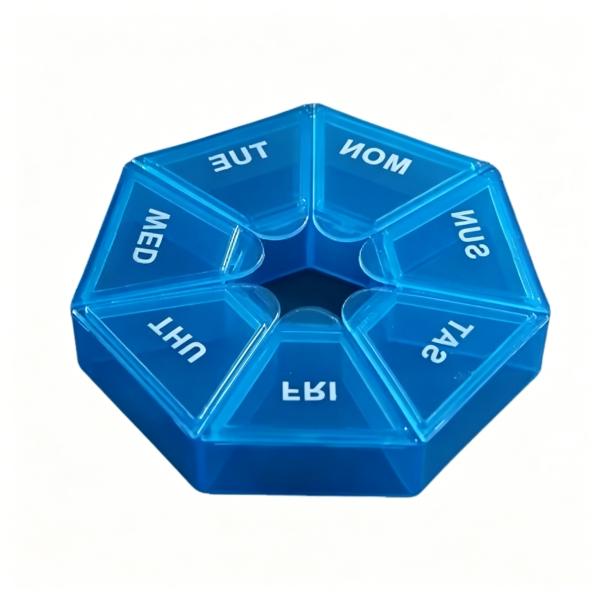 Weekly Pill Organizer Large 7 Day Pill Box Organizer Daily Medicine Case for Vitamin Fish Oil Pills Supplements Arthritis Friendly
