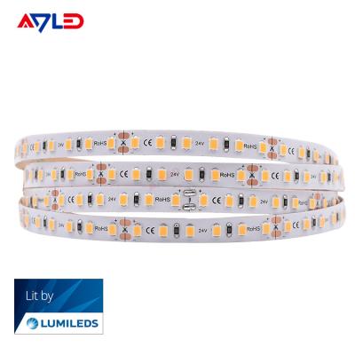 Diodo emissor de luz alto Luces Led Strip Lights do CRI IP65 2835 24V 3000K branco morno exteriores para a sala
