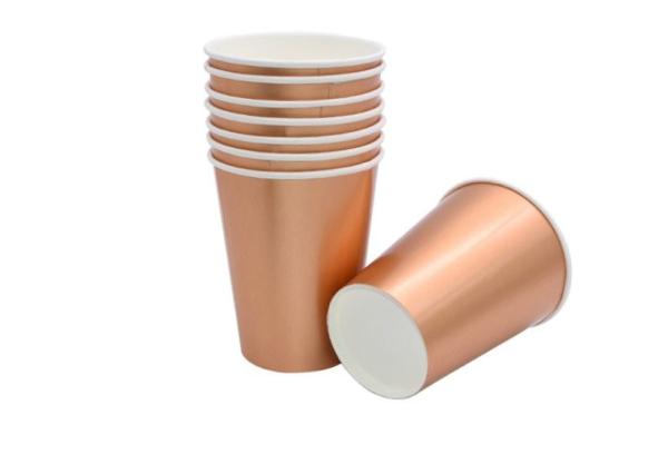 Pink Disposable Party Supplies Striped Assorted Designs Home Decoration Tableware