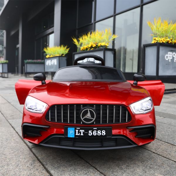 12В батарея 4 колеса дети ездят на машине с английской историей светодиодный фары USB и MP3 разъем