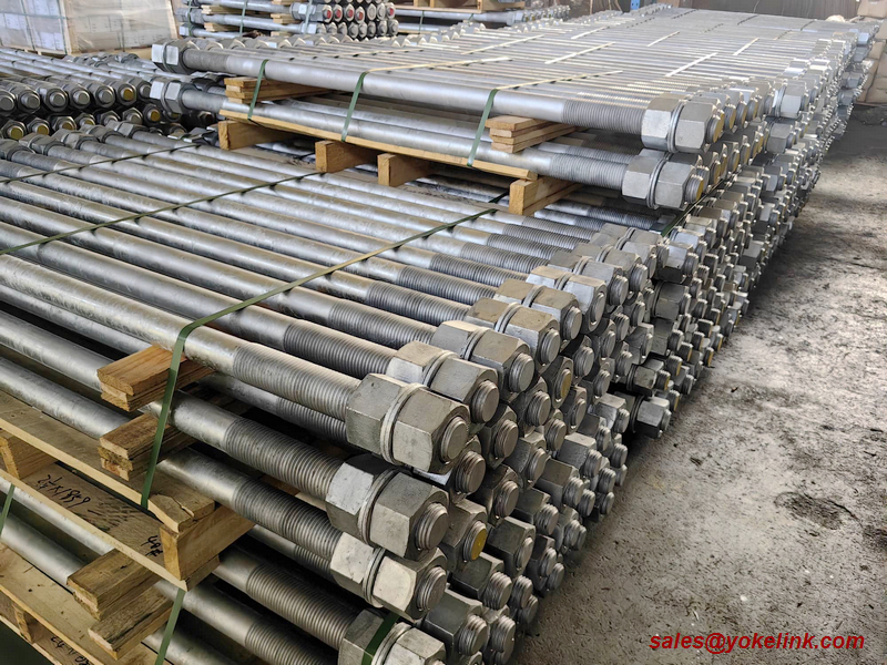 ASTM F1554 Grade 55 Anchor Rods 3/4''–2 for Utility Pole Foundations