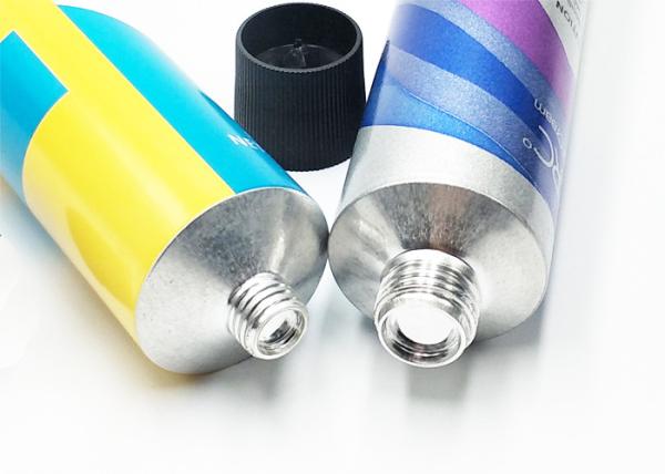 Dyeing Cream Aluminum Squeeze Tubes With Offset Printing Dust Treatment