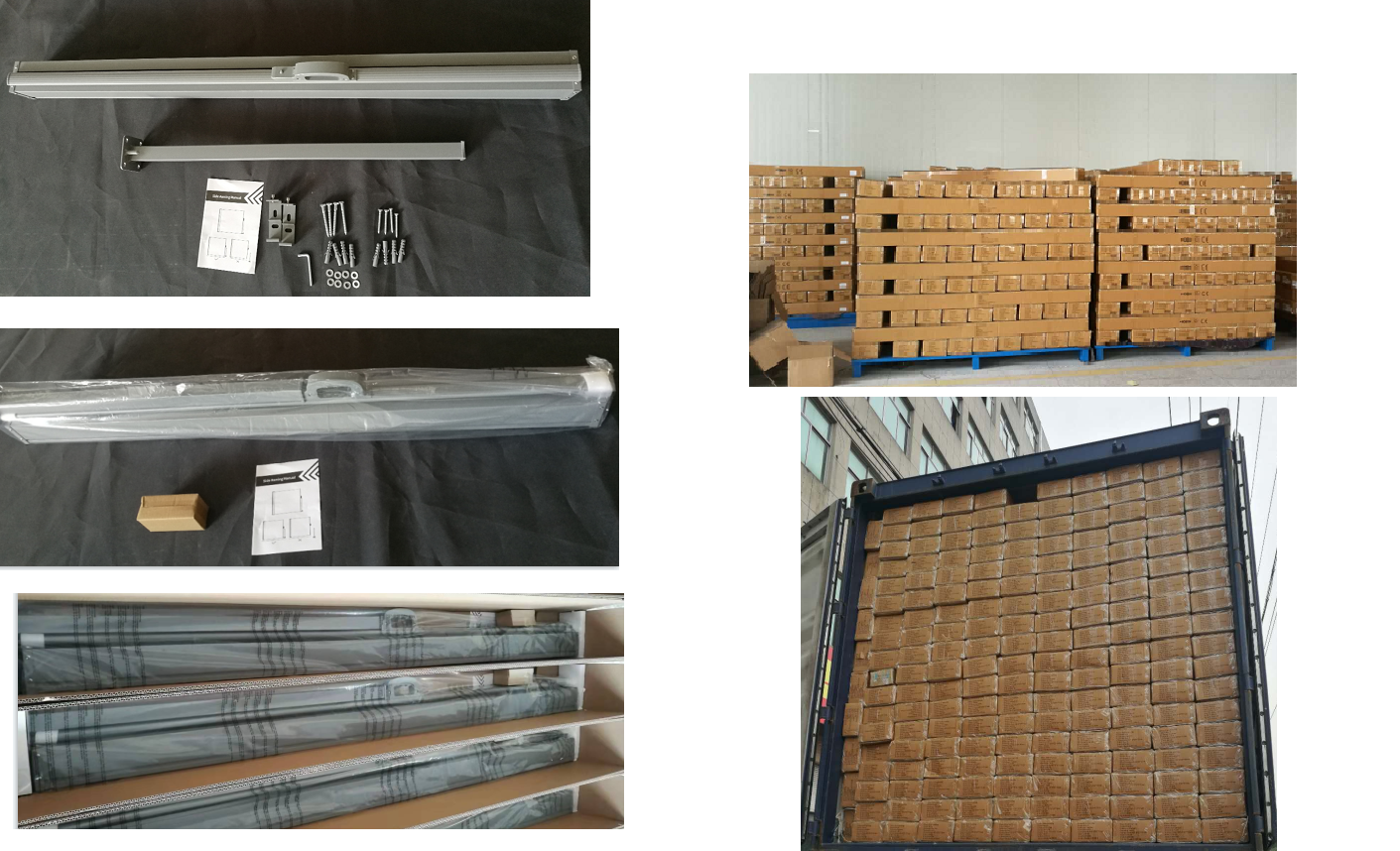 Outdoor Retractable Side Awning 63x118 inches with Manual Operation 100% Polyester