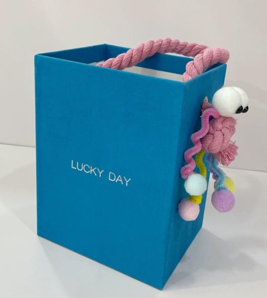 Custom Colored display Gift Boxes with Handle Luxury Paper Packaging for Retail Events