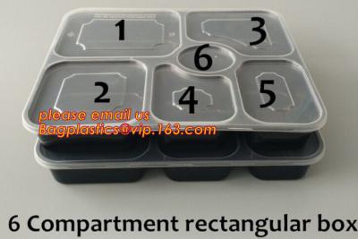 Restaurant Take Away Bento Boxes, Division Food Prep Disposable, Portion Compartment, Lunch box Containers