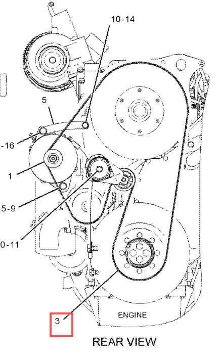 C.A.T Engine Serpentine Belt 189-2216 1892216 Heavy Equipment Drive Belt Part