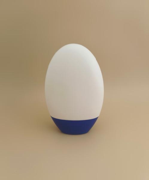 White Smooth Plastic Bottle with Blue Lid for Shampoo