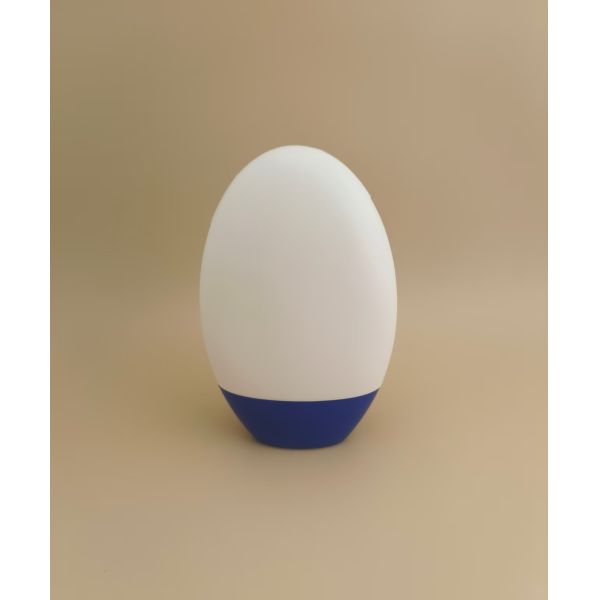 White Smooth Plastic Bottle with Blue Lid for Shampoo