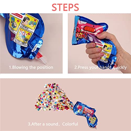 Gun Shape Autoinflation Inflatable Confetti Gun for Green Year Wedding Birthday Party