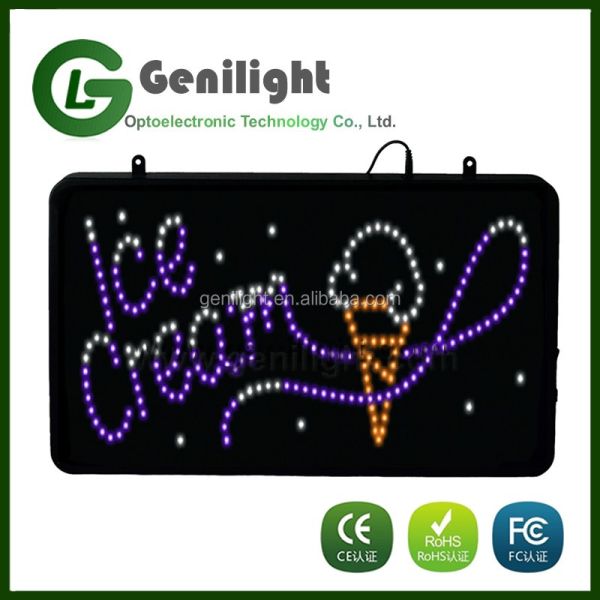 ABS Open-mold/Aluminium Alloy Material Mobile Phone Shop LED Sign With Remote Control