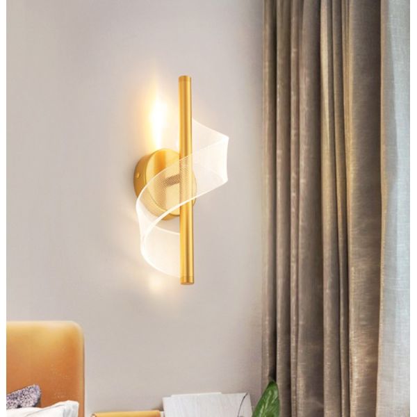 JYLIGHTING современный роскошный прозрачный настенный свет акриловый металлический настенный светильник для лестничного коридора