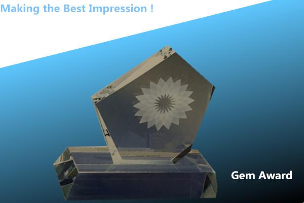 Gem Award /clock/crystal gem award/crystal gem trophy/crystal diamond award