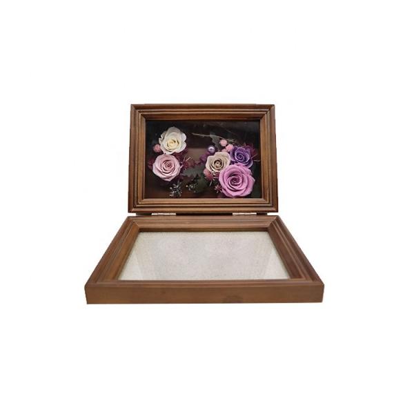 Rose Gift Box Photo Frame préservée éternelle pour la partie/festival