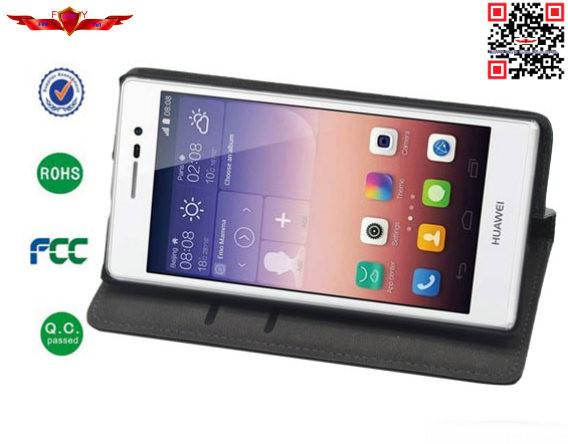 New Arrival High Quality Durable Magnet PU Wallet Leather Cover Cases For HUAWEI P7 MINI