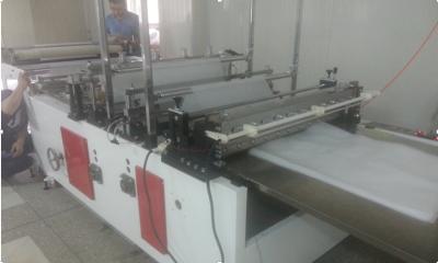 Heat sealing polythene bag making machine , automatic bag making machine