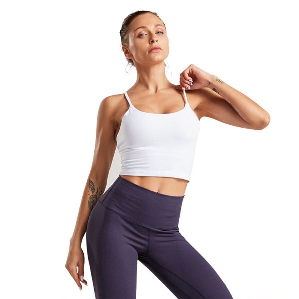 Plus Size Longline Sports Tops Ladies , Knitted Supportive Longline Sports Bra