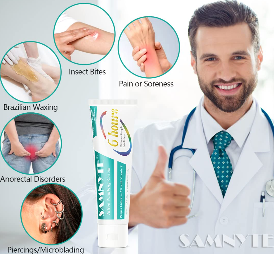 60ml Pain Stop Cream Tattooist Anesthetic Cream For Hair Removal