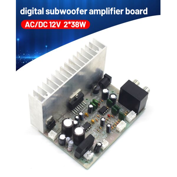 Professional Digital Subwoofer Amplifier Board 2*38W AC/DC 12V with TDA7379