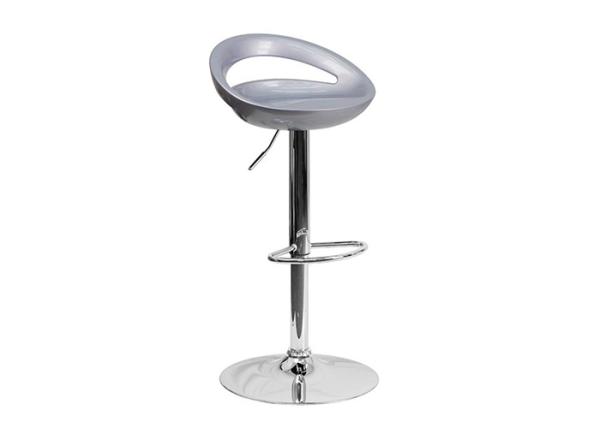 KDHS Metal Base Silver Counter Height Bar Stools Outdoor Industrial Barstools