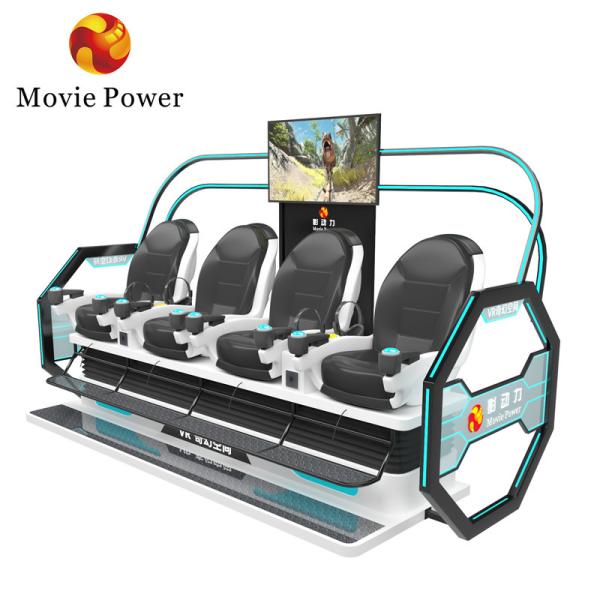 2.5kw Virtual Reality Roller Coaster Simulator 4 Seats 9D VR Cinema Space Theater