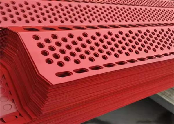 Painéis de vedação de resistência ao vento perfurados vermelhos de fibra de poliéster exterior