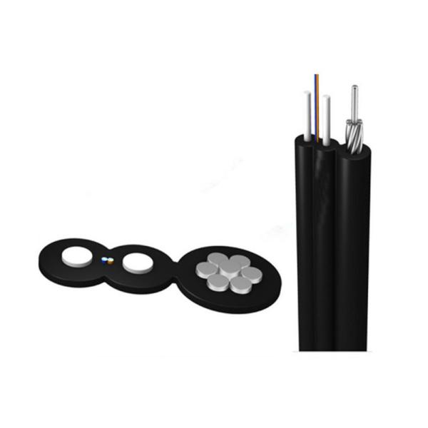 Cabo pendente 1 de Ftth da fibra exterior 2 4 6 8 12 costa de aço LSZH GJYXH das FO 1.2mm