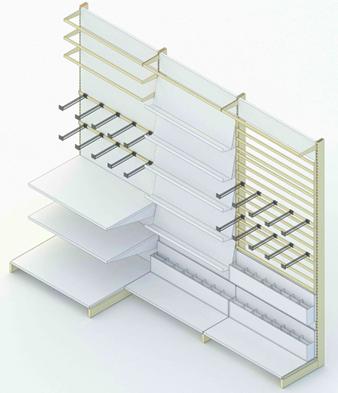 Étagère d'affichage de supermarché personnalisable de 30 × 80 mm verticale lourde